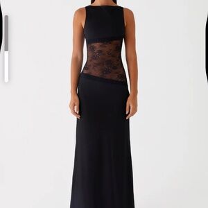 Peppermayo lucinda maxi dress black lace